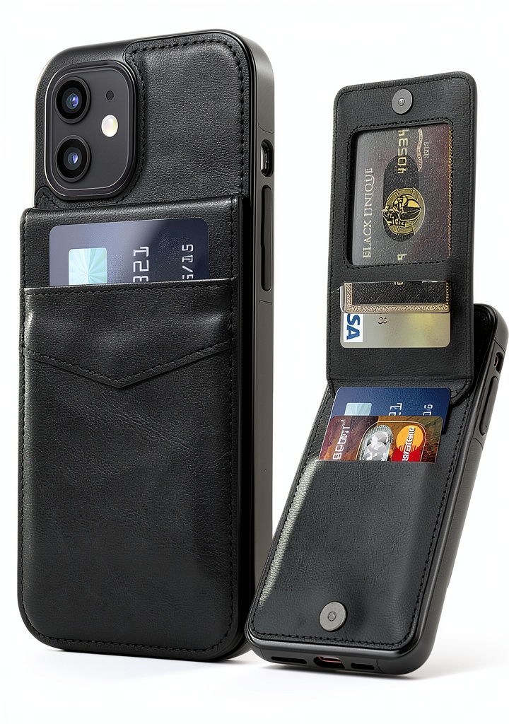 Entronix Wallet Case showing card slots and stand feature
