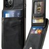 Entronix Leather Wallet Case iPhone 15 Pro Black Navy-0