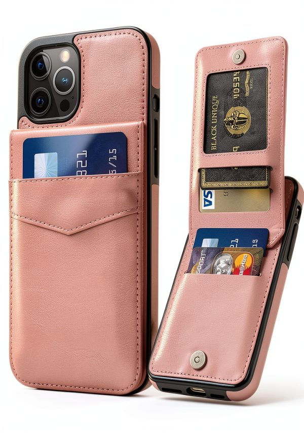 Entronix Leather Wallet Case iPhone 15 Pro Black Navy-1