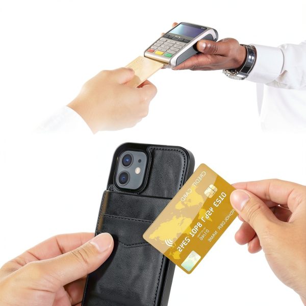 Entronix Leather Wallet Case iPhone 13 Protection Stand-6