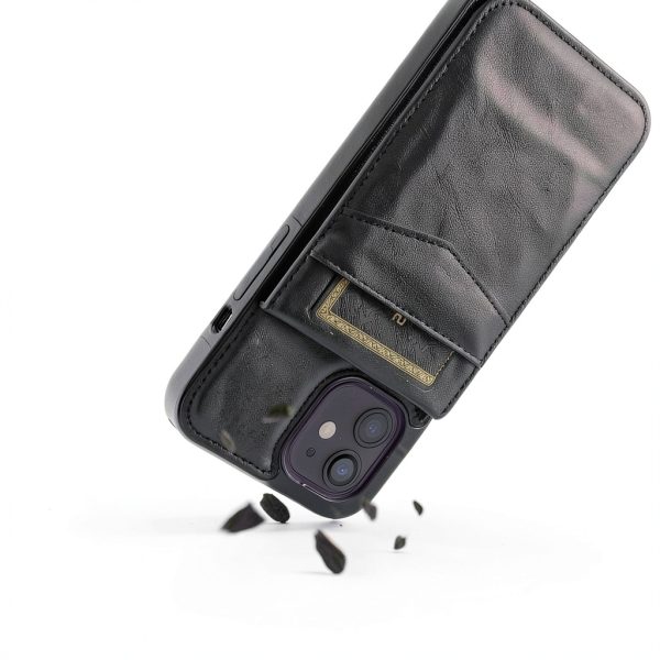 Entronix Slim Leather Wallet Case iPhone 15 Pro Pink Red-4