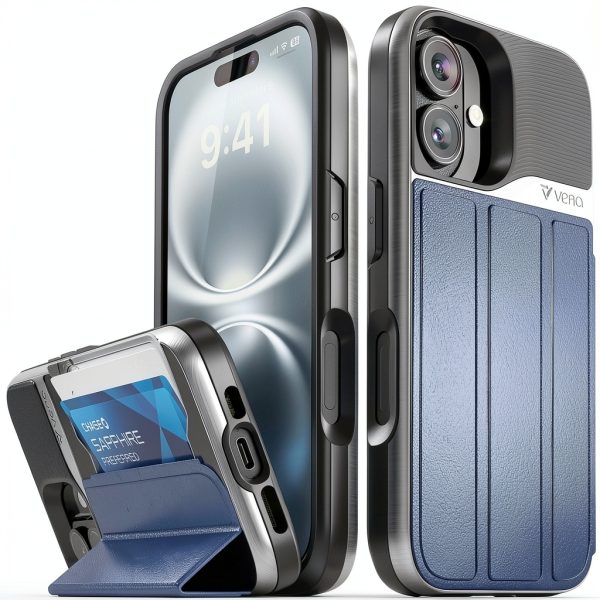 VENA iPhone 16 Wallet Case Card Holder Drop Protection-0