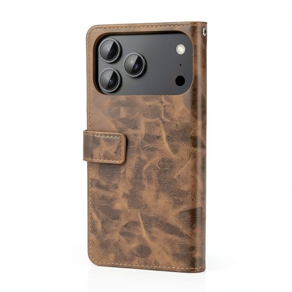 SaharaCase Leather Folio Wallet Case iPhone 17 Pro Canyon-6