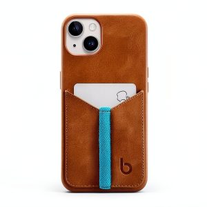 Leather iPhone Card Holder Case Premium Full Grain Wallet-0