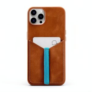 Leather iPhone Card Holder Case Premium Full Grain Wallet-0